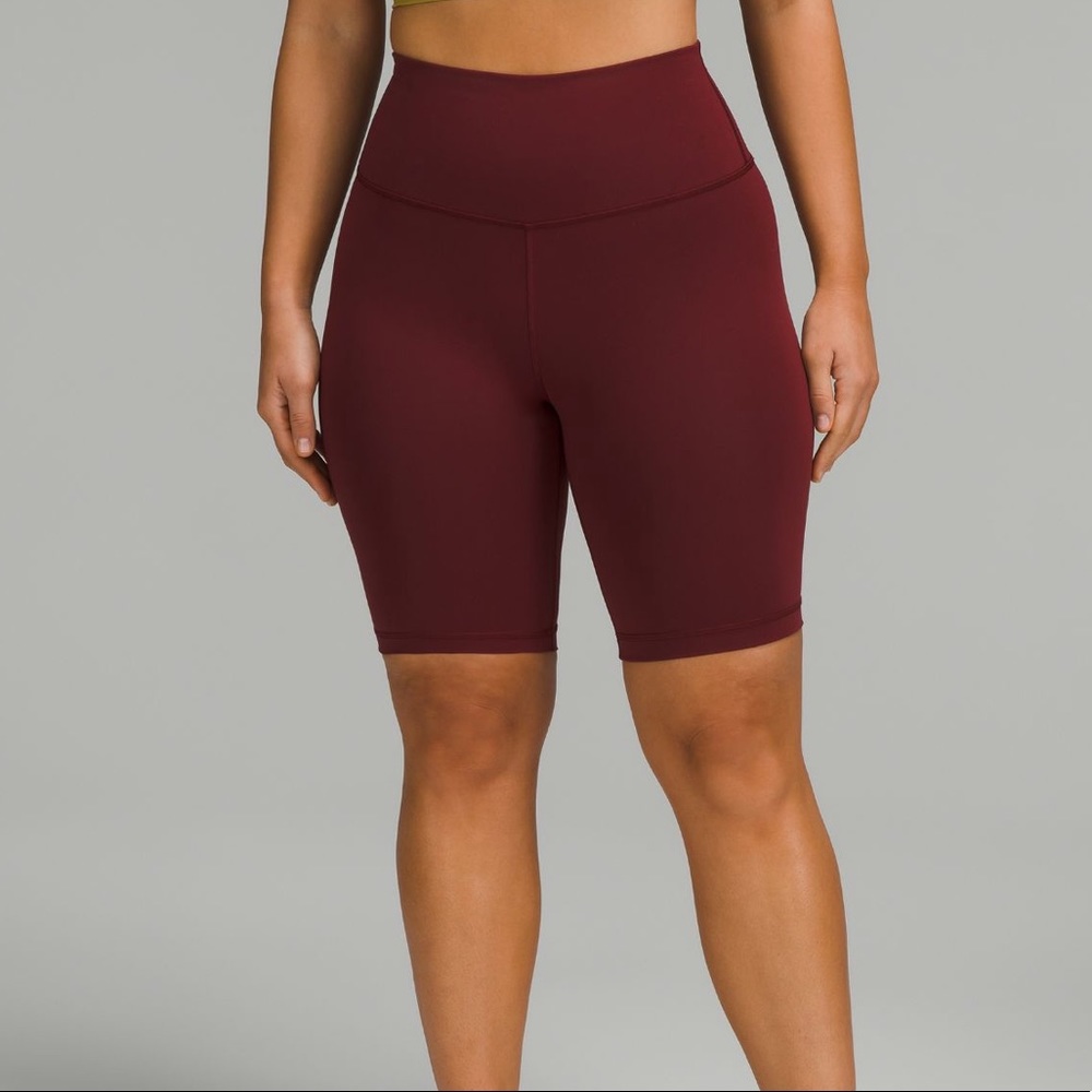 Wunder Train Contour Fit High-Rise Short 8” - Red Merlot